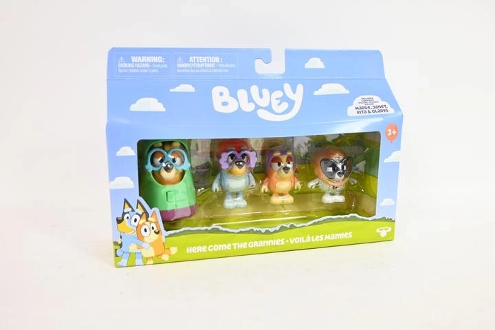 Bluey-Figurenset „Omas“ (4 Figuren + 2 Zubehörteile)