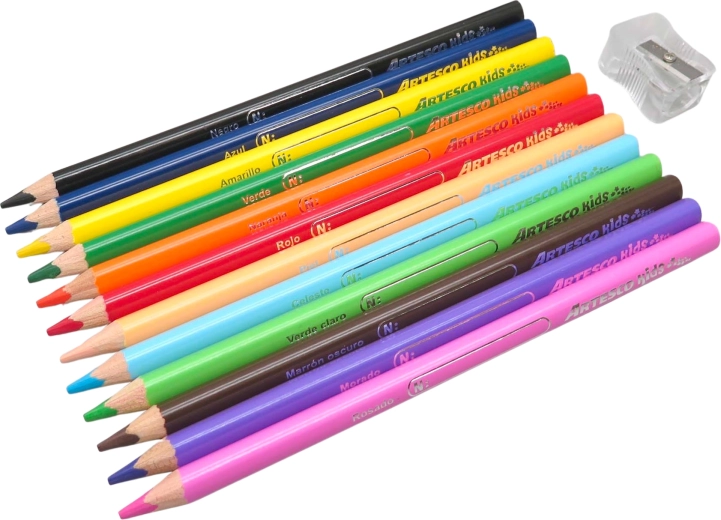 Bunte Jumbo-Buntstifte – Set 12 Stk. + Spitzer
