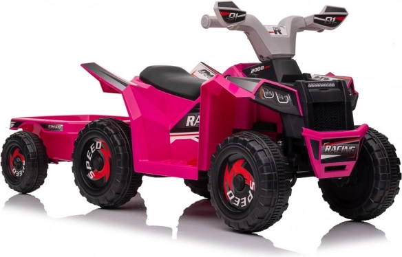Rosa Elektro-Quad XMX630T mit Anhänger