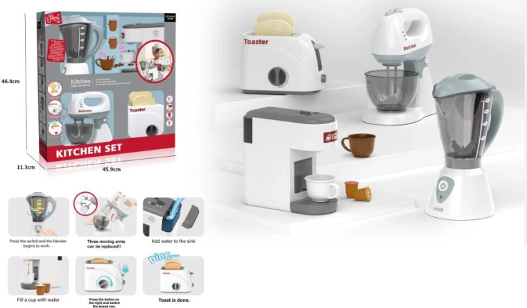 Kinder-Set kleiner Haushaltsgeräte 4-in-1