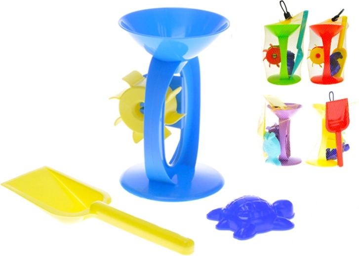 Sandspielset mit Mühle, Schaufel und Form (3-tlg.)