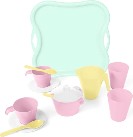 WADER PartyTime Kinder-Kaffeeservice mit Tablett Cool Mint