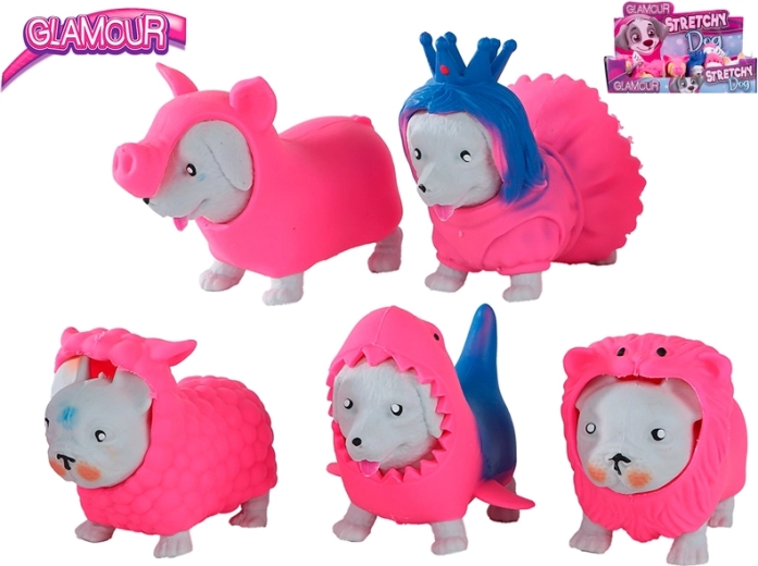 Dehnbarer Anti-Stress-Hund mit abnehmbaren Kostümen