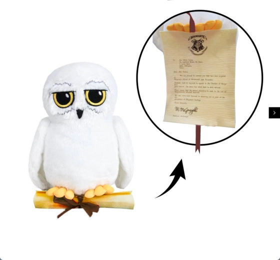 Harry Potter Plüsch-Eule Hedwig mit Brief 25 cm - 1 Stück