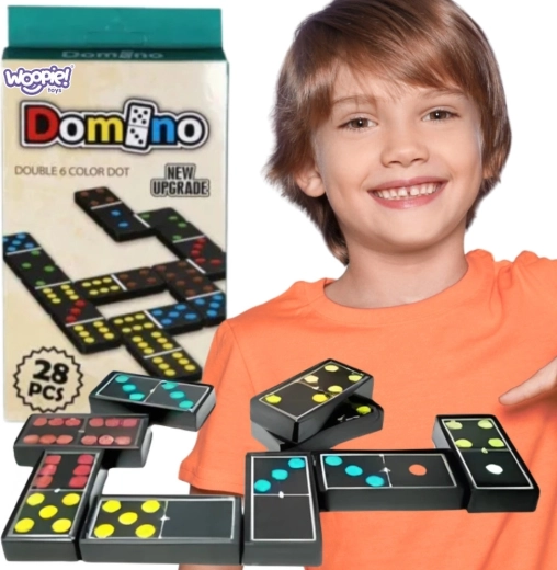 WOOPIE Buntes Domino für die ganze Familie, 28 Teile