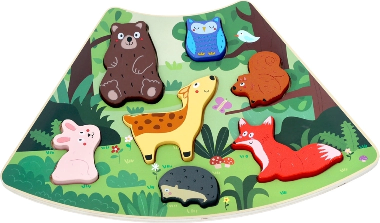 2Kids Toys verbindbares Holzpuzzle mit Waldtieren