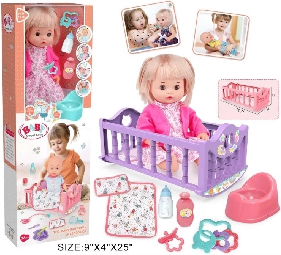 Baby Sweet Love Babypuppe mit Wiege