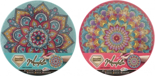 Grafix Diamantmalerei auf Rahmen – Mandala Türkis 30 cm