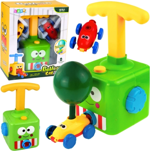 Ballon-Raketen-Autorennbahn – Lernset für Kinder Frosch