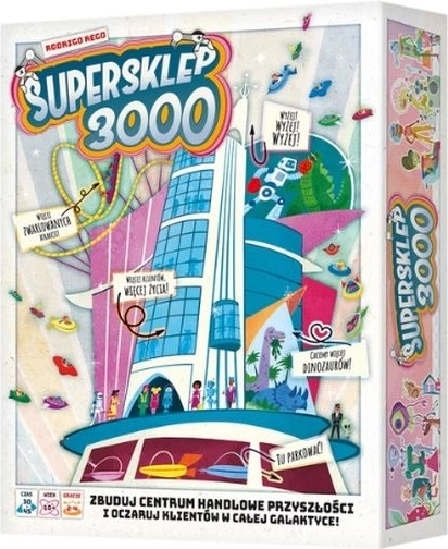Rebel Supersklep 3000 – strategisches Brettspiel über den Bau eines futuristischen Einkaufszentrums