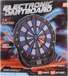 Elektronische Dartscheibe mit Pfeilen und Zählwerk 47 cm