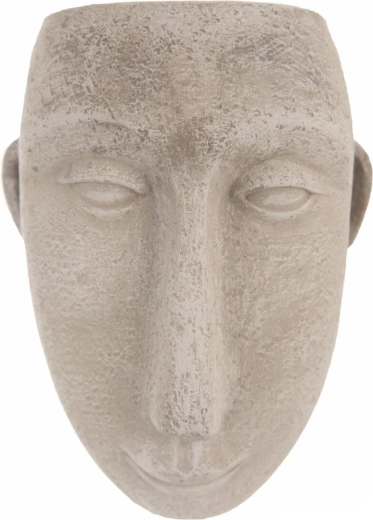 Hängender Beton-Blumentopf Kopf grau 15 × 10 × 19 cm