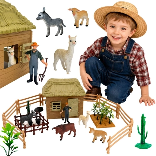 Woopie Farm mit Tieren und Häuschen – Set mit 37 Teilen