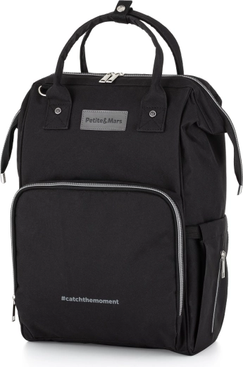 Wickelrucksack für den Kinderwagen PETITE&MARS Jack Just Black