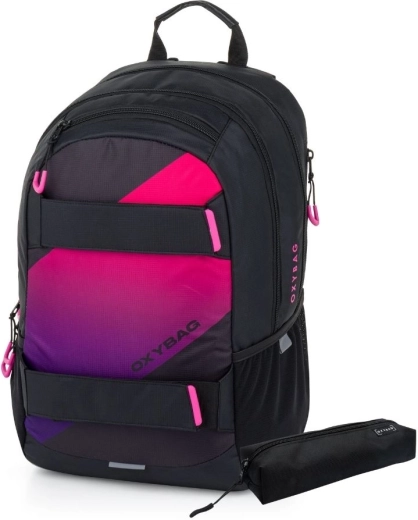 Schulrucksack mit Etui Oxybag Sport Ombre Girl, 24 l