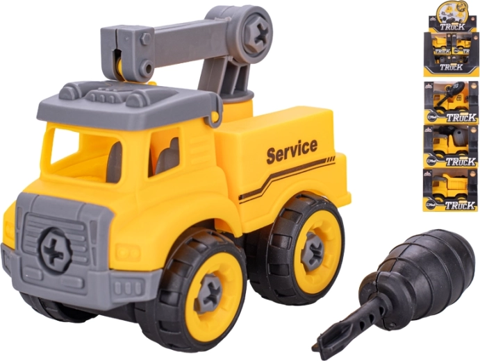 Schraubbares Baufahrzeug Auto 11 cm mit Freilauf