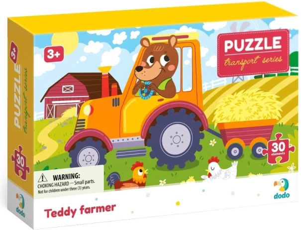 Puzzle DODO Transport: Bauer Teddy, 30 Teile
