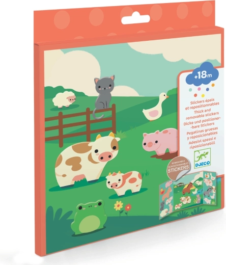 Wiederverwendbare Aufkleber – Tiere auf dem Bauernhof DJECO