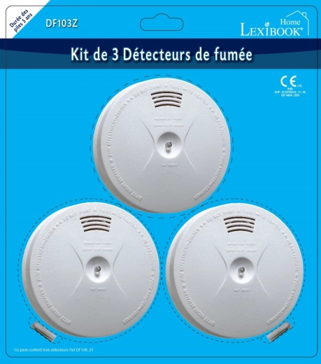 Lexibook Set mit 3 Rauchmeldern inklusive Batterien