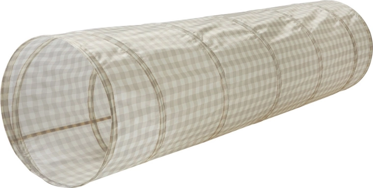 3 sprouts Kinder-Spieltunnel Recycled Gingham Beige - 1 Stück