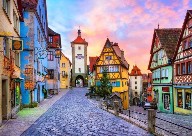 Puzzle Altes Stadtzentrum von Rothenburg in Deutschland, 1000 Teile