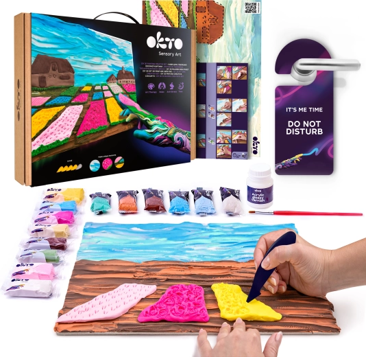 Okto Sensory Art Malkreativ-Set Blumenbeete in Holland 30 × 40 cm