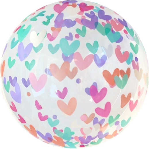 Kristallballon Aqua mit Herzchen
