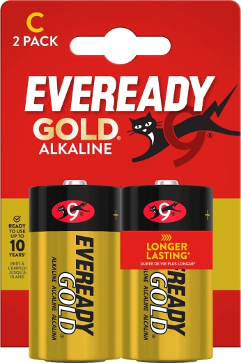 Alkaline-Batterien ENERGIZER Eveready Gold C (LR14) 1,5 V – 2 Stk.