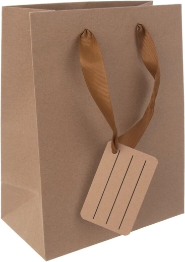 Geschenkpapiertüte Nature 18 × 10 × 23 cm