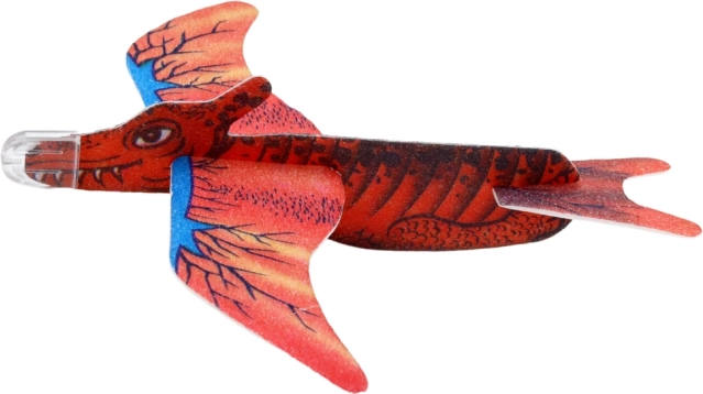 Schaumstoffflugzeug Dinosaurier rot