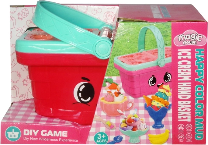 Knetmasse im Picknickkorb – Kreativ-Set für Desserts