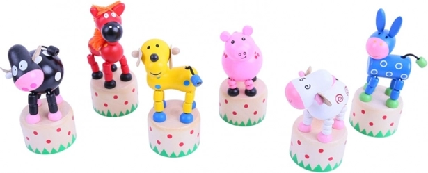 Bigjigs Toys gedrückte Tiere aus Holz
