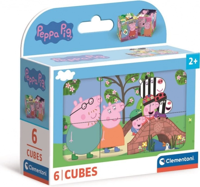 CLEMENTONI Bildwürfel Peppa Wutz, 6 Würfel