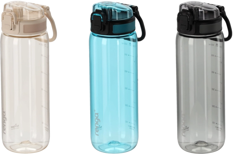 Wasserflasche 630 ml mit Messskala – Farbmix