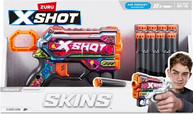 ZURU X-Shot Skins Menace Mercenary Schaumblaster für Kinder