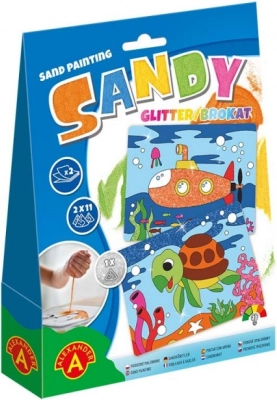 Sandmalerei mit Glitzer ALEXANDER – Kreativset für Kinder
