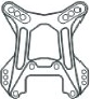 Vorderer Dämpferturm X3 CNC aus Aluminium 7075, 5 mm HN