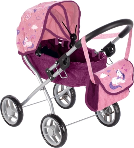 Puppenwagen mit ovaler Babywanne Unicorns