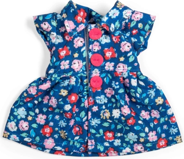 Bigjigs Toys dunkelblaues Blumen-Kleid für Puppen 28 cm