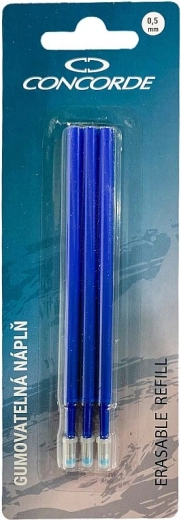 Minen für radierbaren Stift CONCORDE, blau, 0,5 mm, 3 Stk.