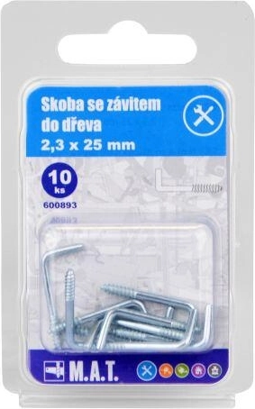 Schrauböse für Holz 25 × 2,3 mm, verzinkt (10 Stk.)