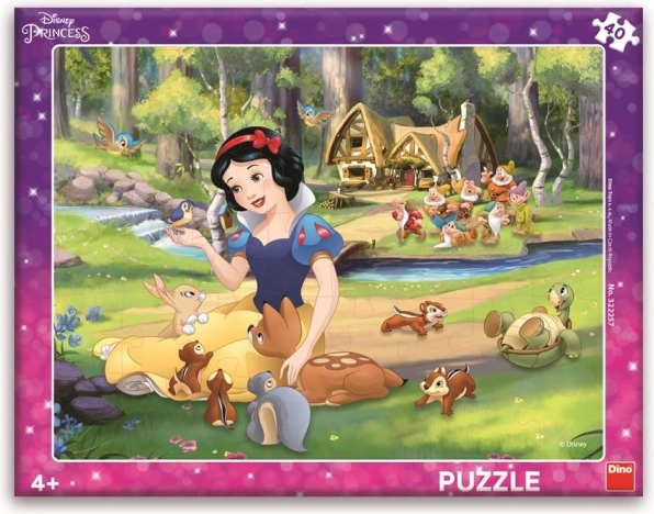 Puzzle Schneewittchen und Tiere 40 Teile Brettpuzzle