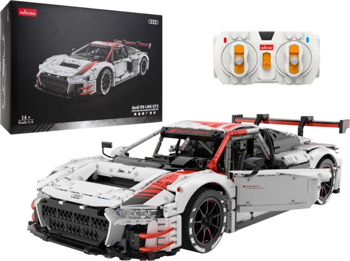 Modellauto-Bausatz RASTAR Audi R8 LMS GT3 1:8 weiß