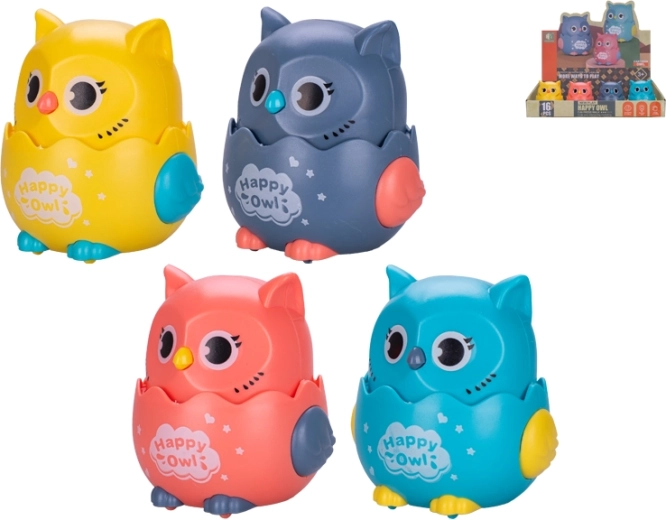 Eulchen fährt nach Kopfdrücken 7 cm – lustiges Spielzeug für Kinder ab 3 Jahren