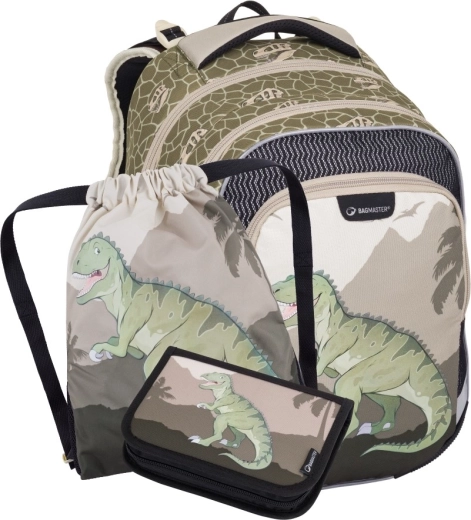 Bagmaster LUMI 24 C – kleines Schulset für Erstklässler mit Dinosaurier