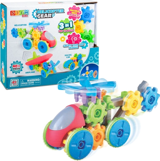 STEM-Bauset Hubschrauber und Rennwagen 3-in-1 HAP-P-KID