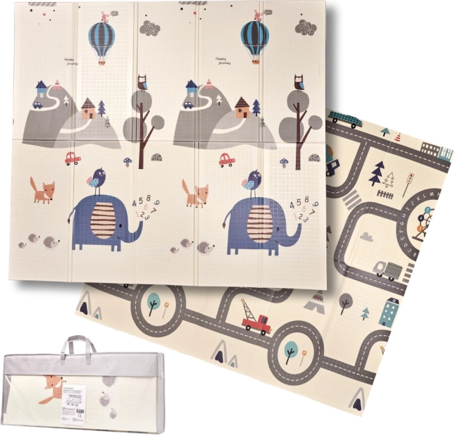 Faltbare beidseitige Schaum-Lernmatte Straße/Wald