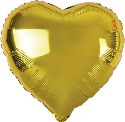 Goldenes Herz-Folienballon 46 cm