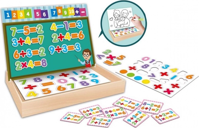 Pädagogisches magnetisches Puzzle Zahlen im Holzbox