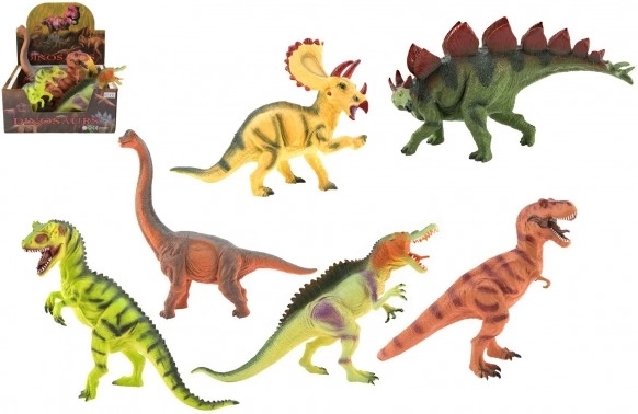 Set aus Kunststoff-Dinosauriern 25–32 cm, 6 Figuren im Box